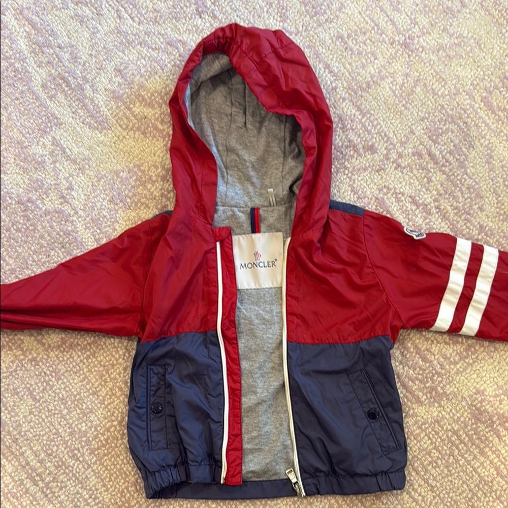Moncler Two-Tone Red and Navy Jacket